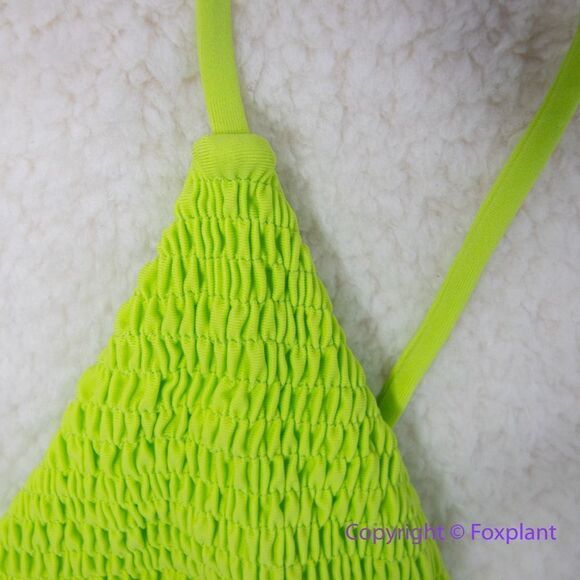NEW Aila Blue Free People Soraya Bikini Top, lime green, size L - Picture 5 of 9